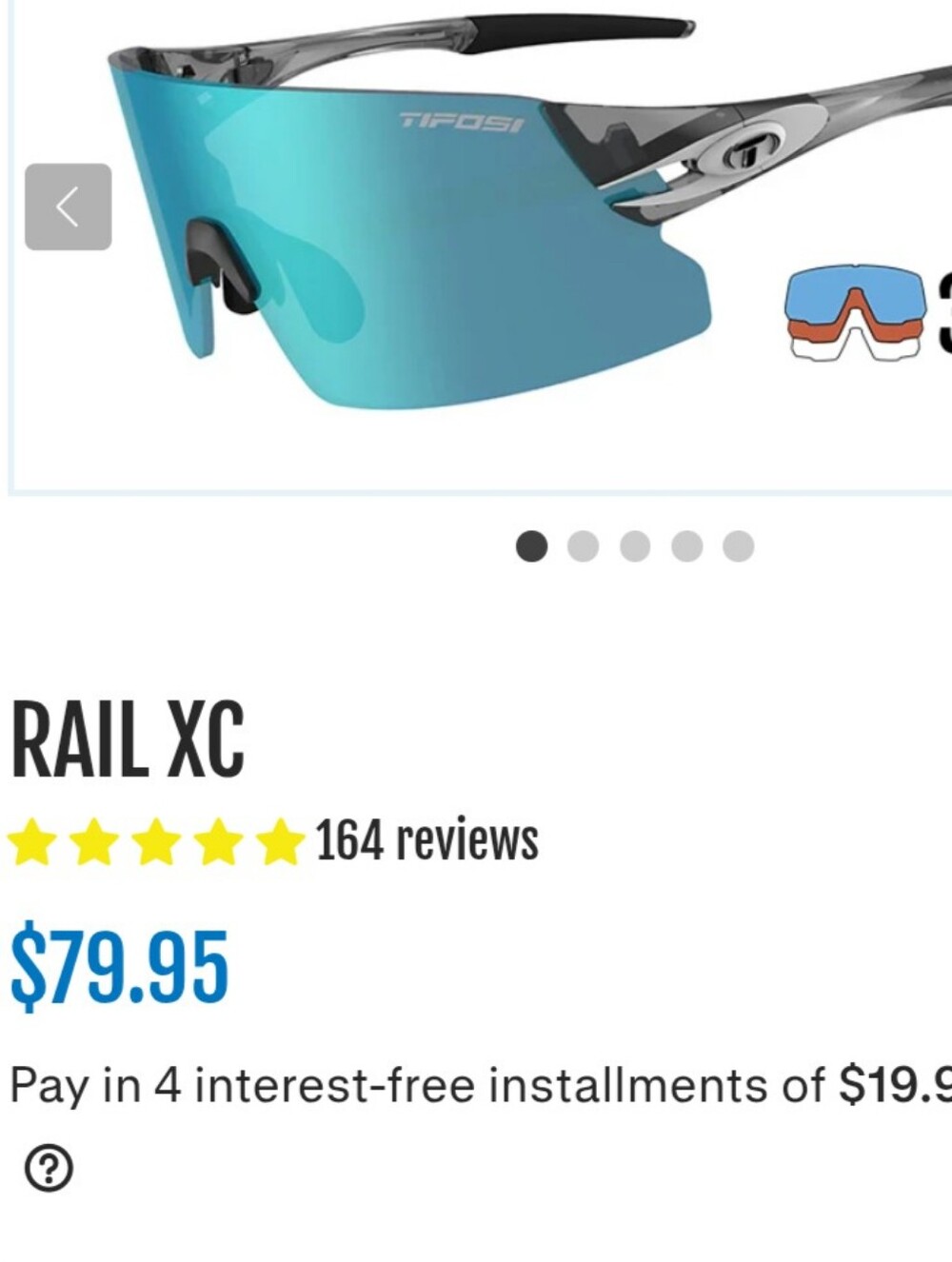 tifosi Rail Xc Glasses Brand New - Picture 1 of 2